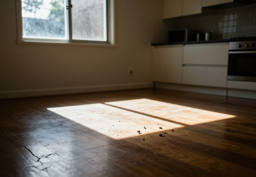 Termite damage in a Bangor home before treatment